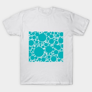 Turquoise mermaid bubble pattern T-Shirt